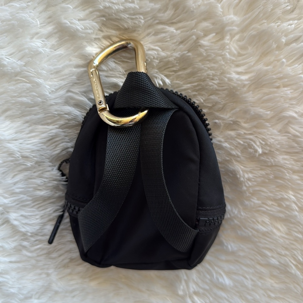 Black Mini Backpack with Gold Hook - Picture 3 of 3